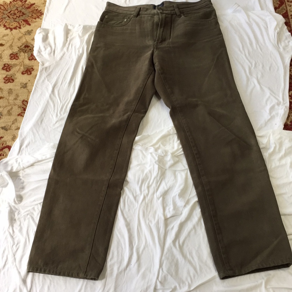 Indigo Palms Jeans, Olive color, 34Wx34L